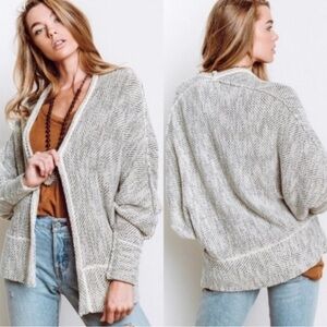 FREE PEOPLE MOTIONS CARDIGAN IN NEUTRAL COMBO SIZE M